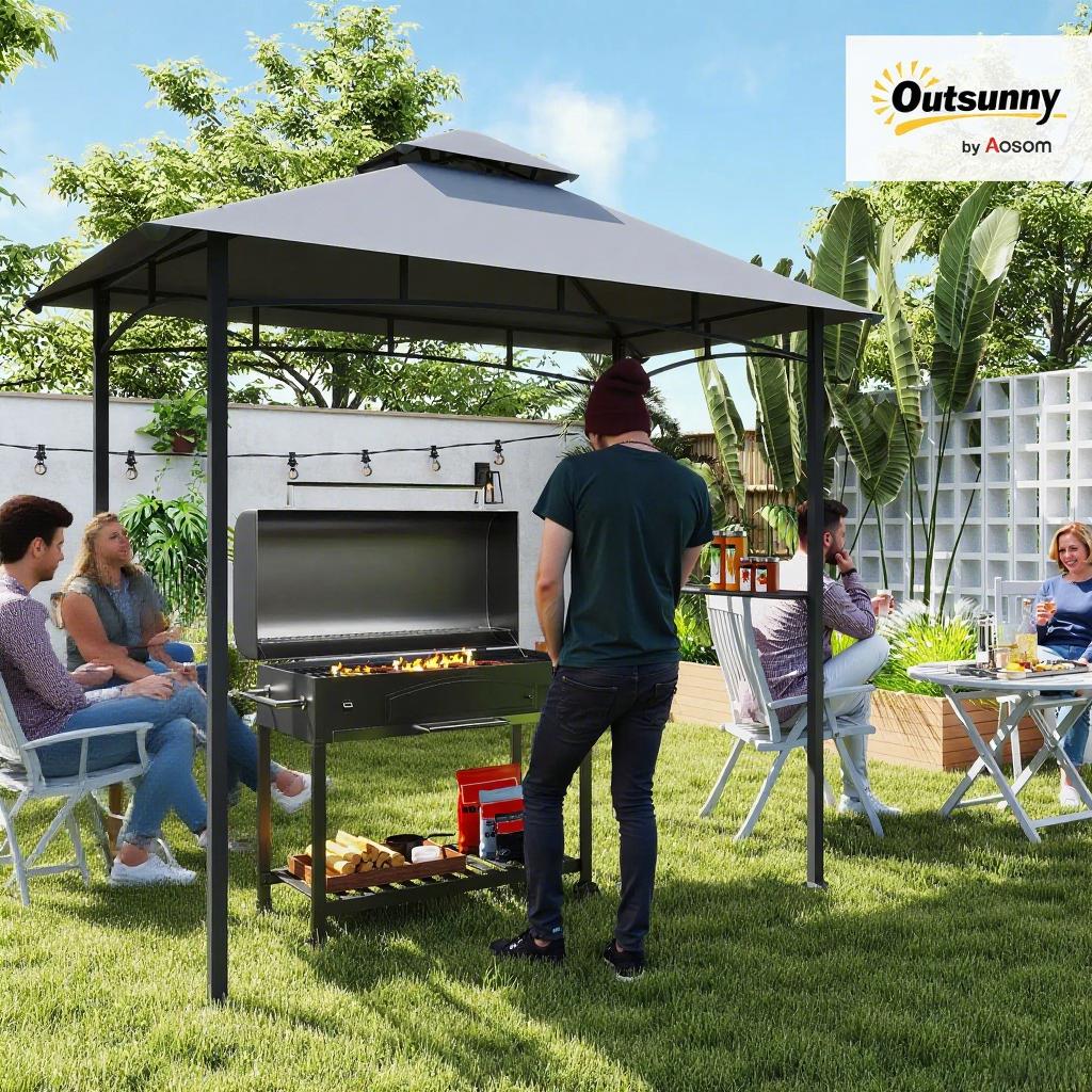 8' x 5' Grill Gazebo Outdoor BBQ Canopy