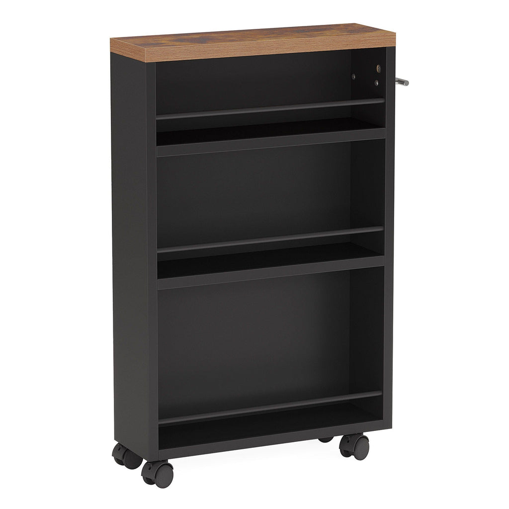 4 Tier Narrow Rolling Kitchen Slim Storage Cart