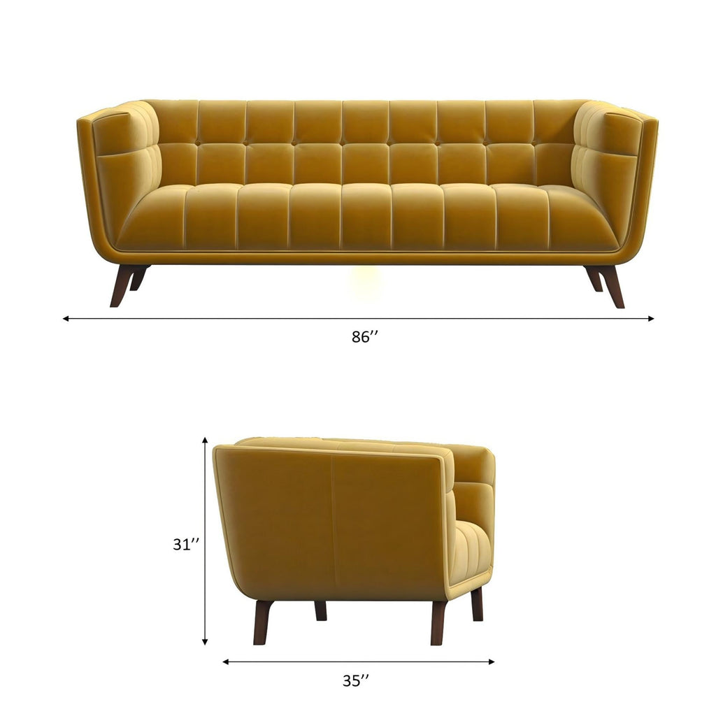 Addison Large Velvet Sofa