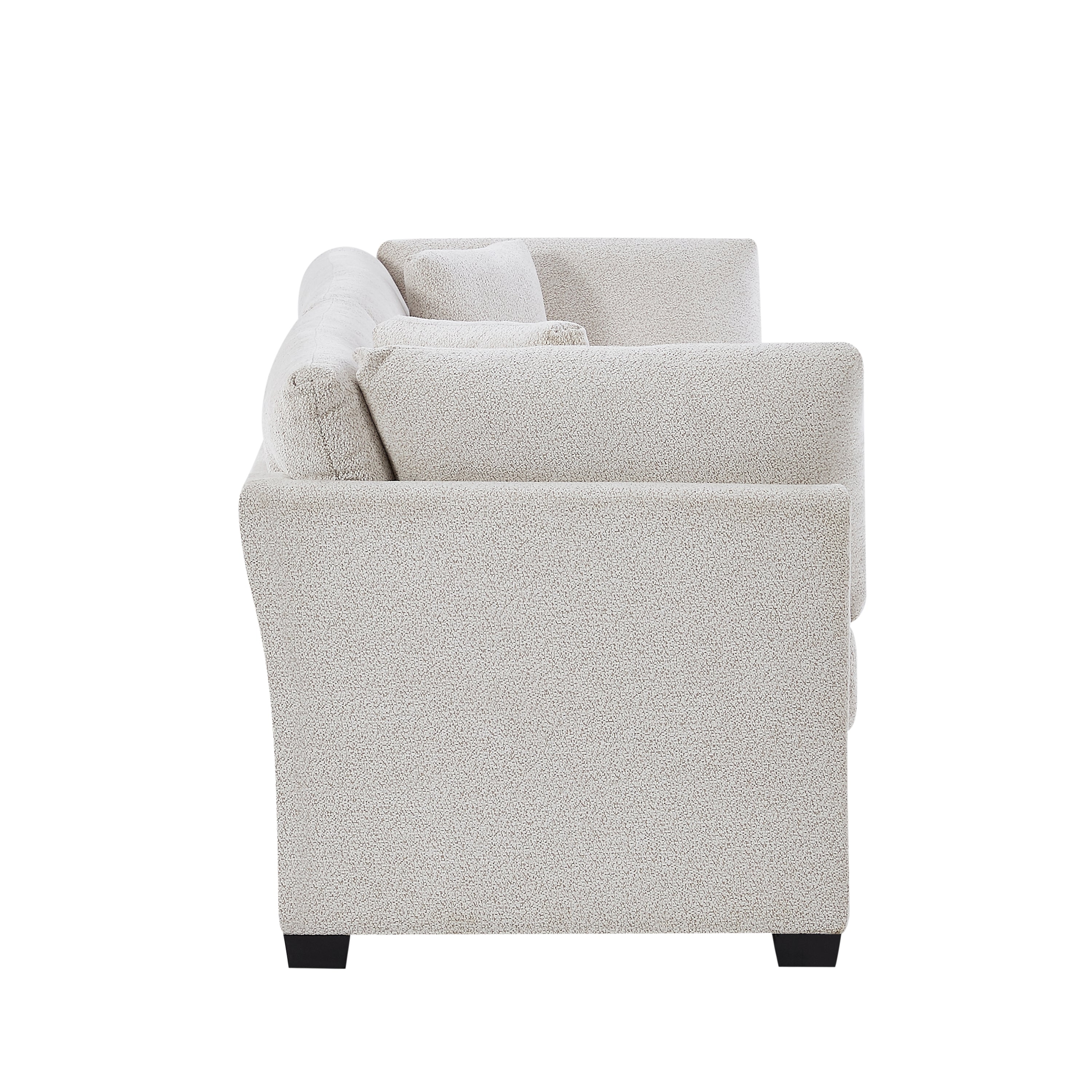 83.5" Modern Flared Arms Sofa (Beige)
