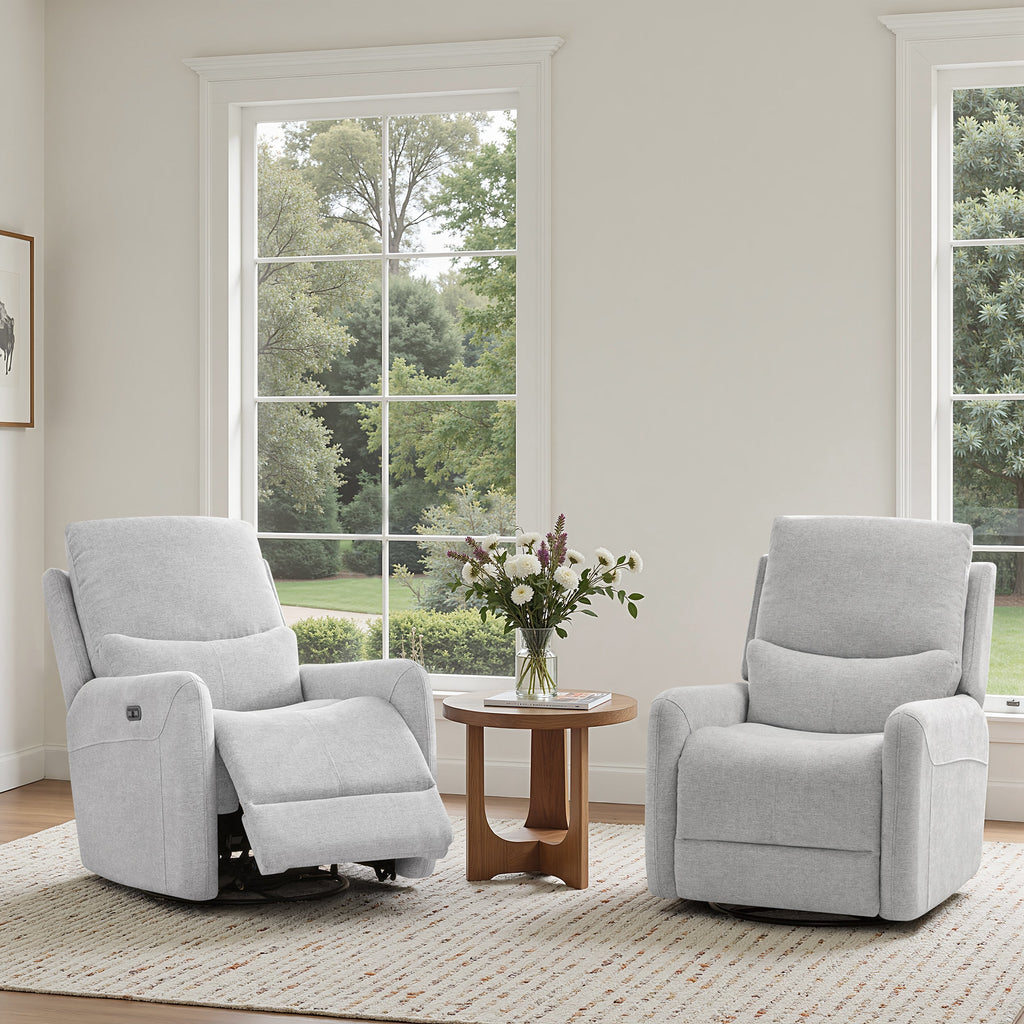 Dublin 30" Swivel Power Recliner Arm Chair Heathered