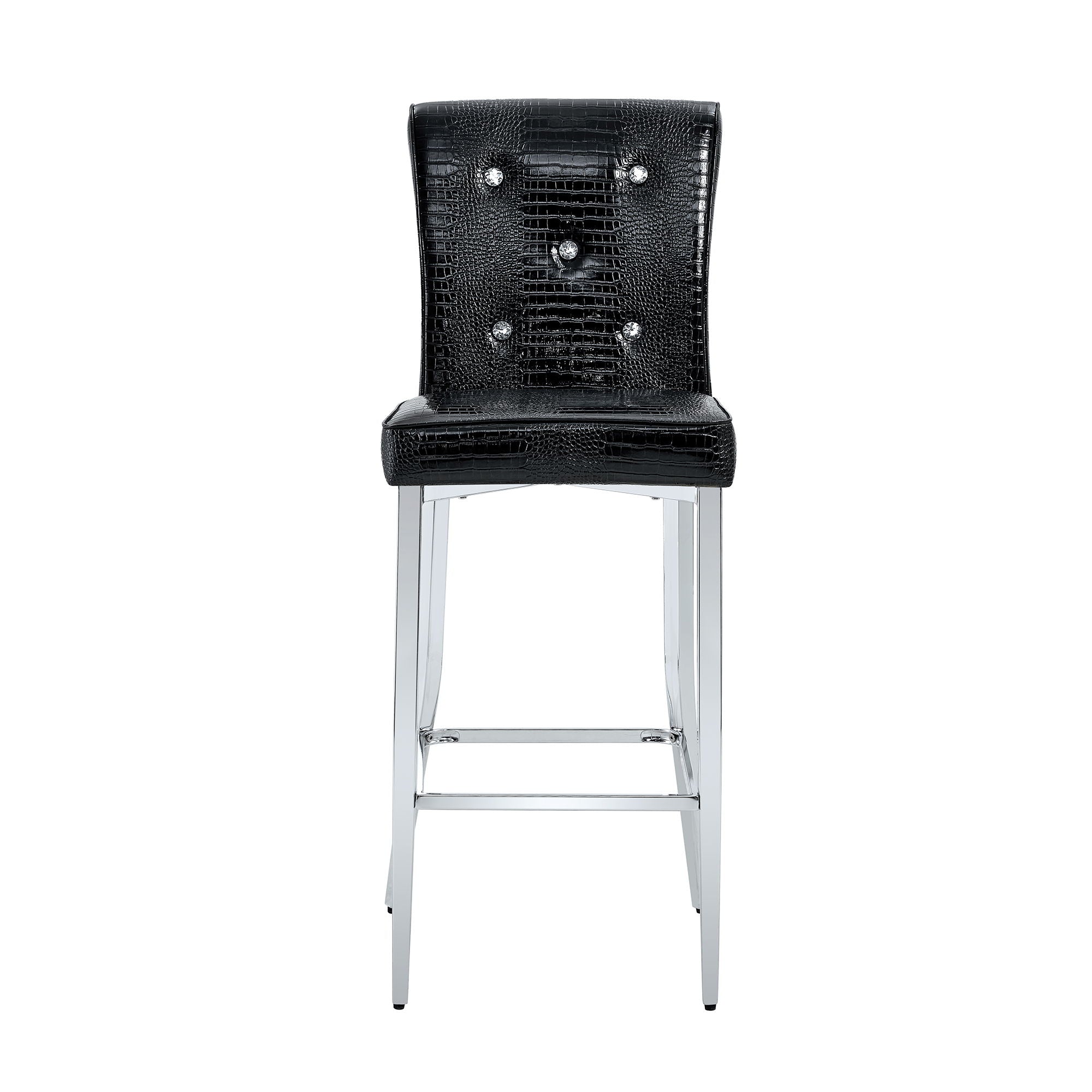 Bar Chairs & Crystal Clasp Design (Set of 2)
