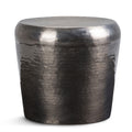 Troy - Metal Accent Table - Antique Silver