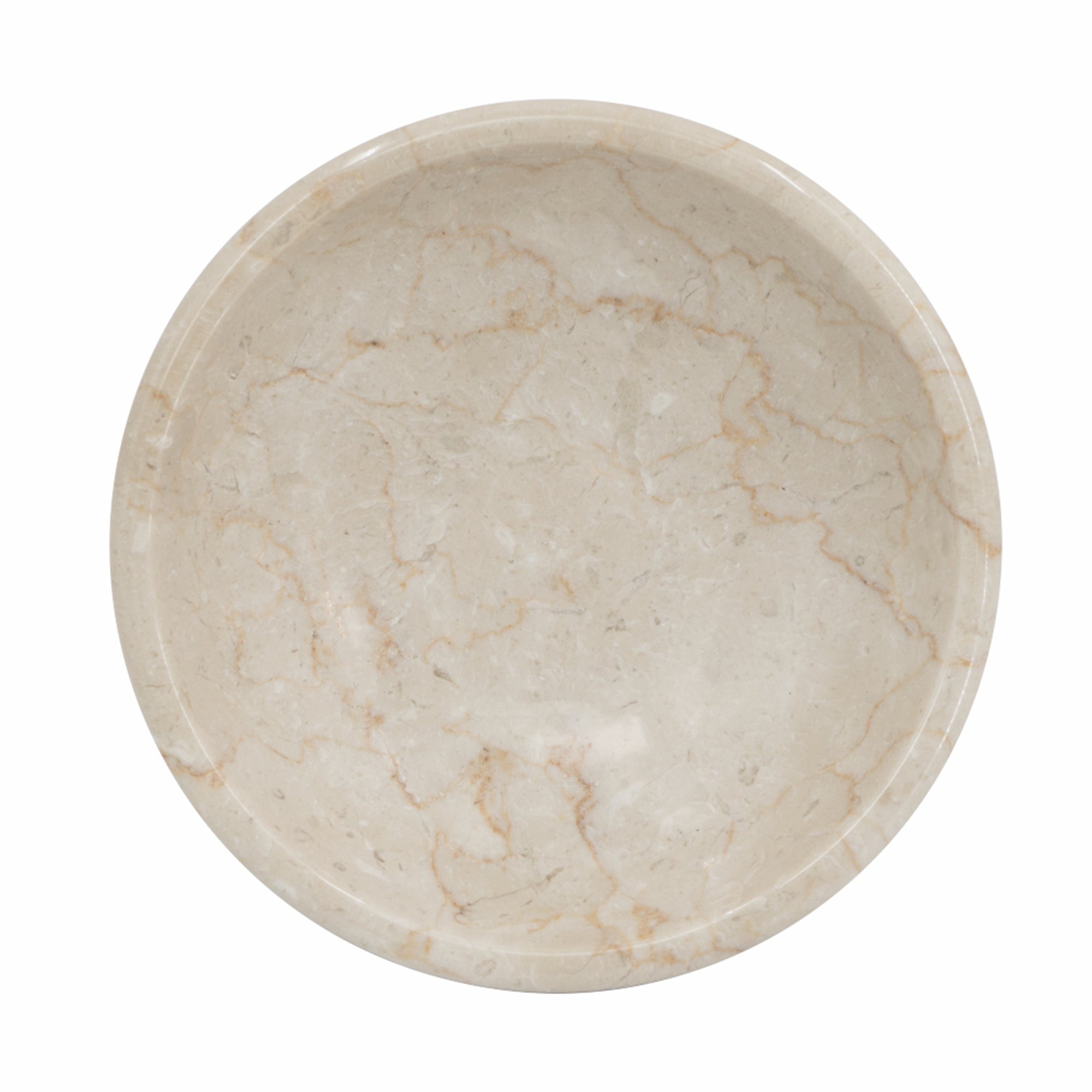 7x7x4" Round Marble Pedestal Fruit Bowl
