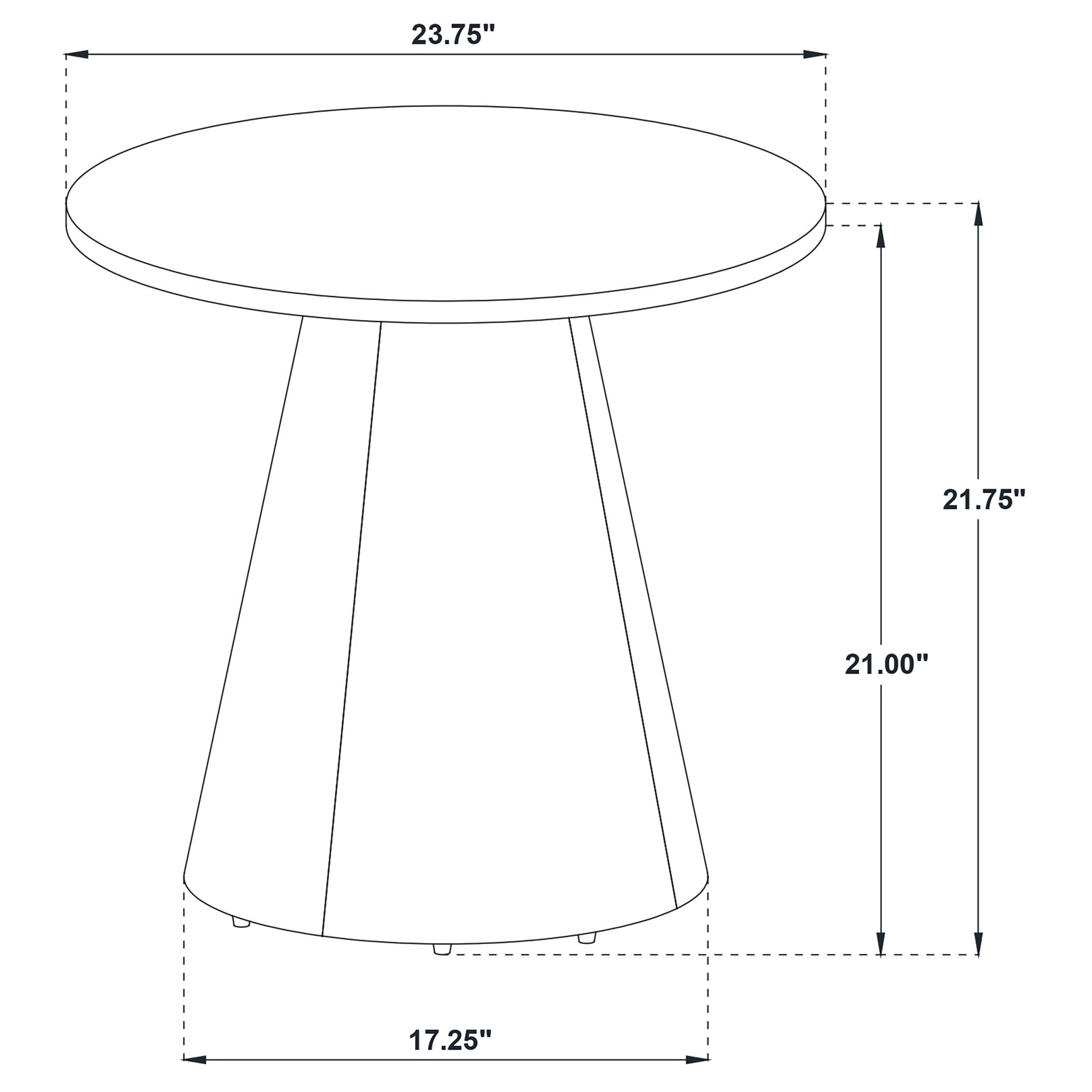 Franklin Round Wood Pedestal Side End Table Dark Brown