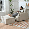Oversized Chair with Storage Ottoman