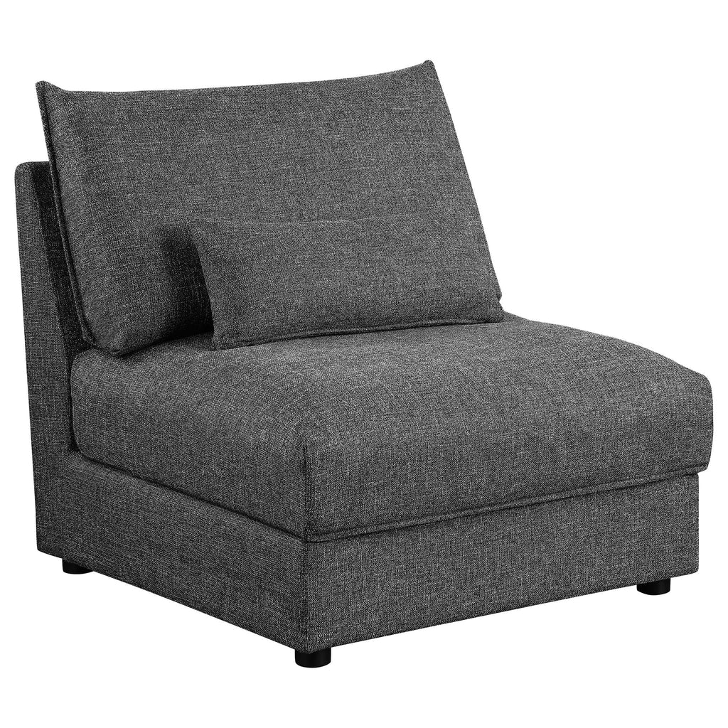 Wakefield - Upholstered Armless Slipper Chair - Black