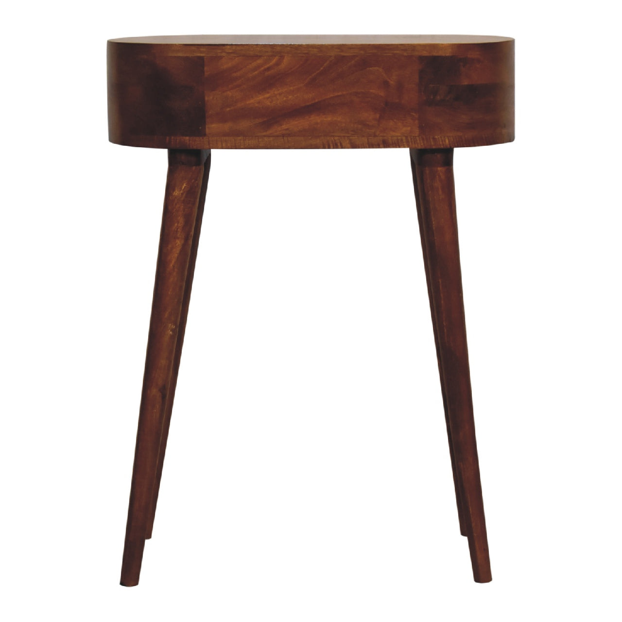 Solid Wood Mini Albion Chestnut Console, 1-Drawer, Nordic Legs