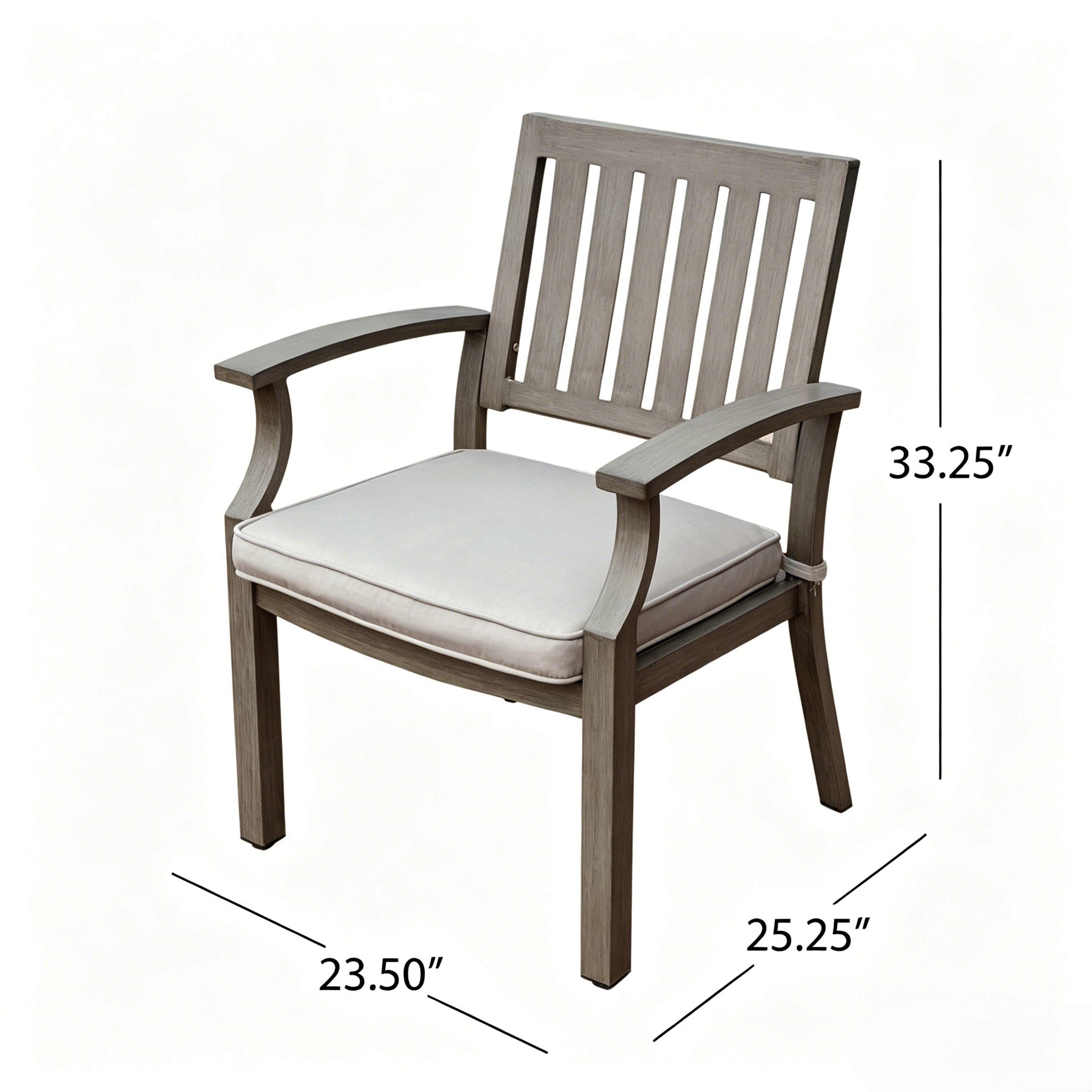 7-Piece Outdoor Dining Set with Aluminum Chairs