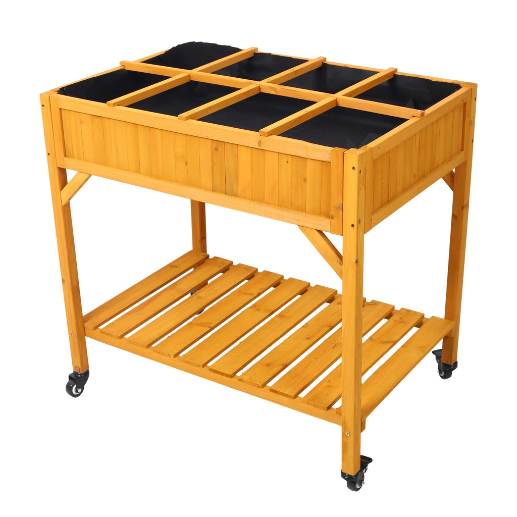 Elevated 8 Pocket Herb Garden Bed