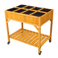 Elevated 8 Pocket Herb Garden Bed