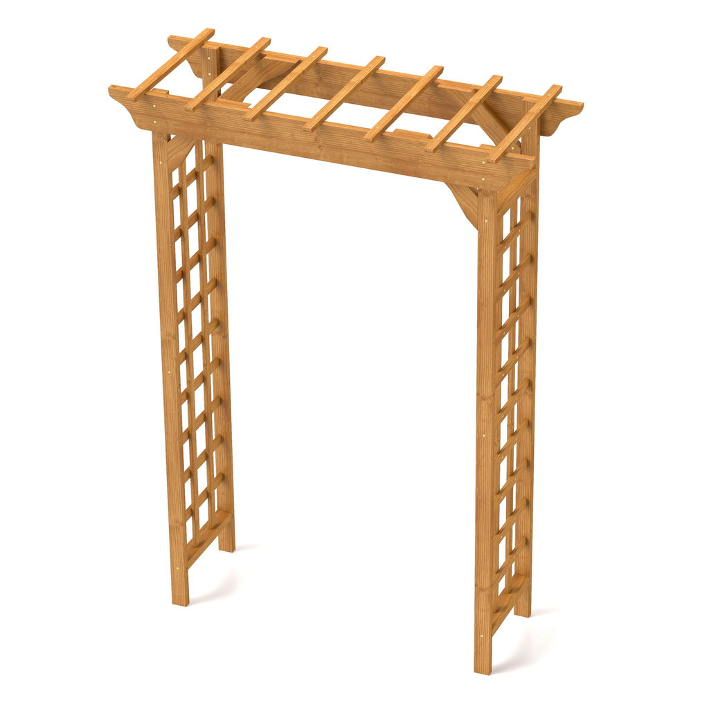 Arbor, Wedding Arch For Ceremony, Trellis For Plant Climbing, Christmas Decor Pergola For Garden Backyard - Yellow