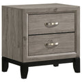 Valen 2-drawer Nightstand Bedside Table Light Taupe