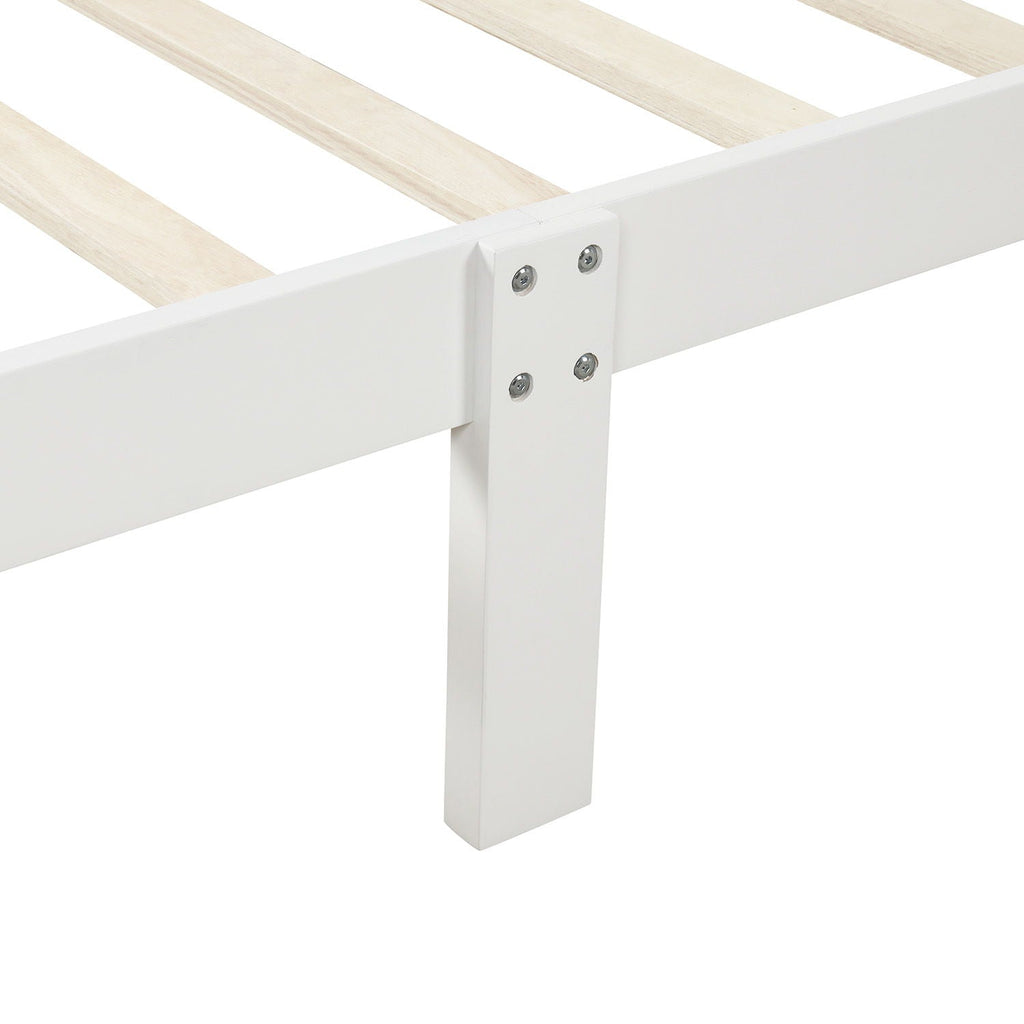 Platform Bed Frame Mattress Foundation Sleigh Bed With Headboard / Footboard / Wood Slat Suppor