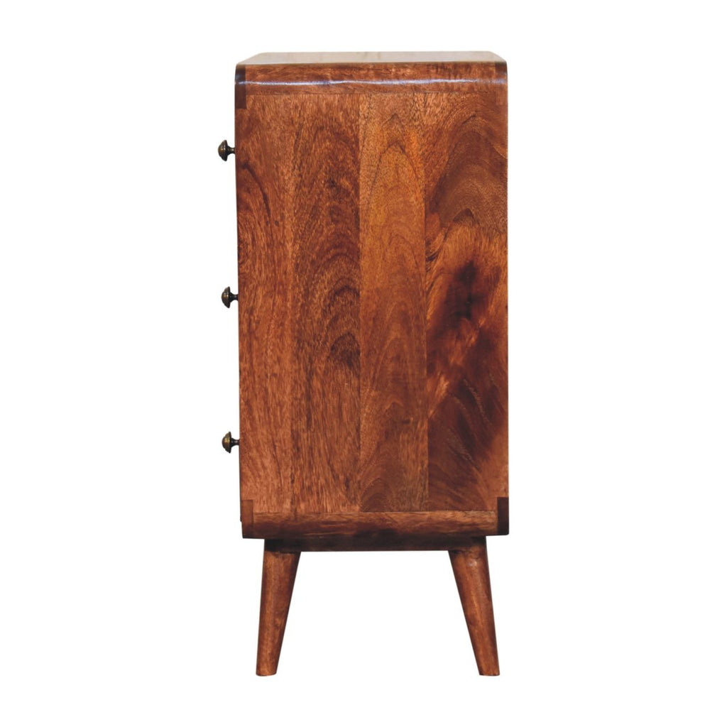 Solid Wood Curved Honey Dresser