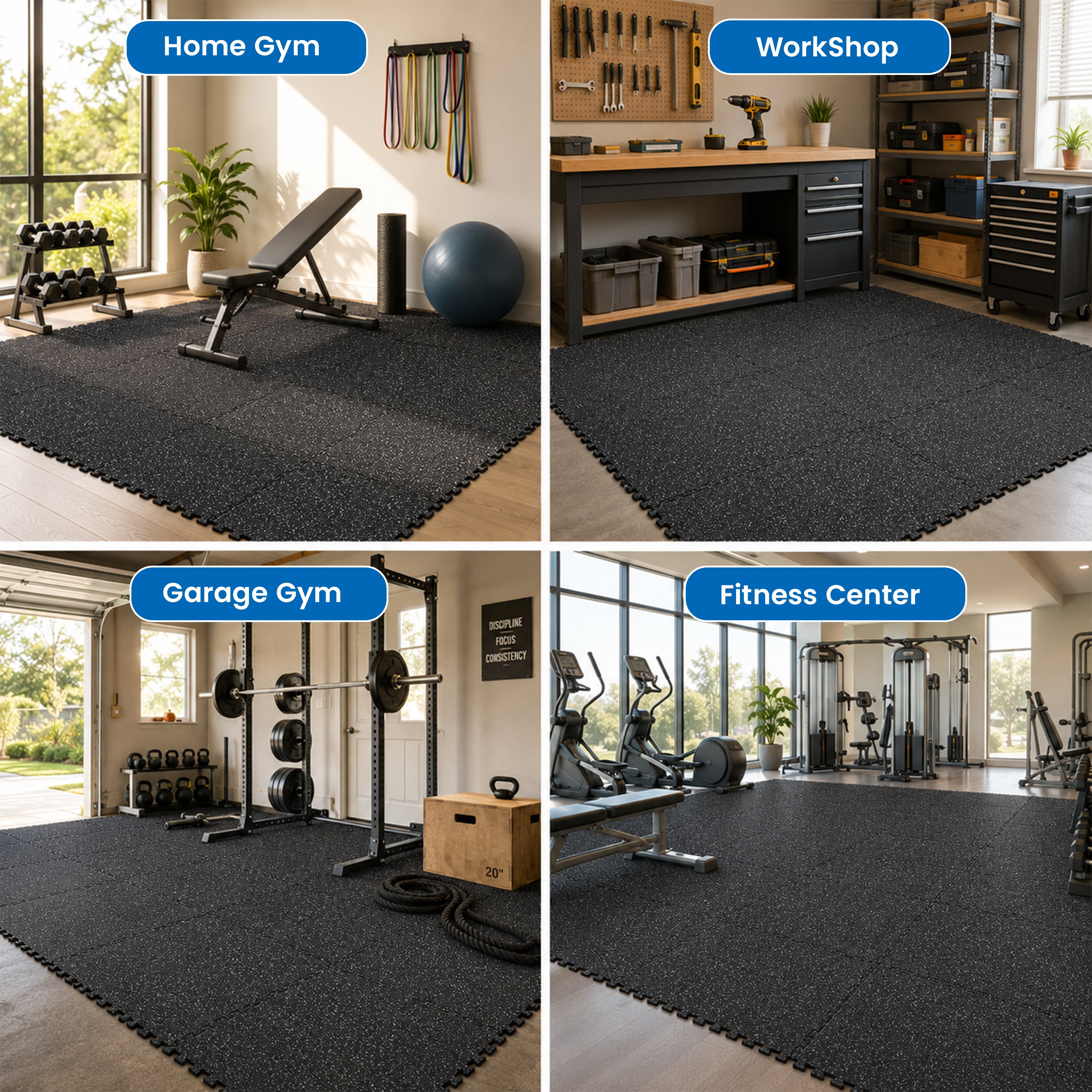 0.79 Inch Thick Gym Floor Mats