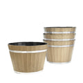 Resin Whiskey Barrel Planter Garden Flower Plant Pot
