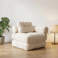 Boneless Foldable Floor Sofa Bed with Armrest & Pillows