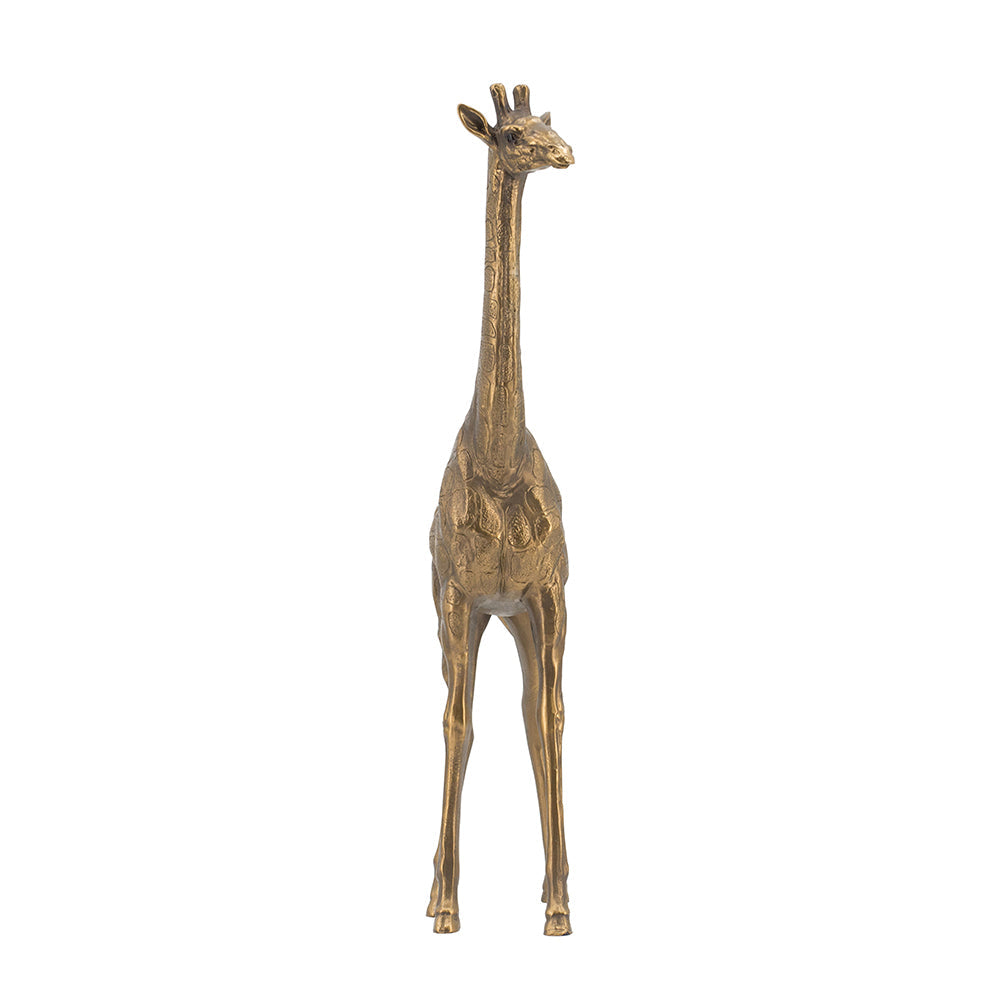 8.3x2.8x15.9" Giraffe Statuette, Animal Statue Decor