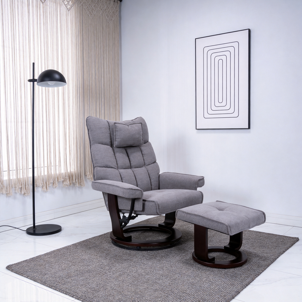 8-Point Massage Recliner with Ottoman