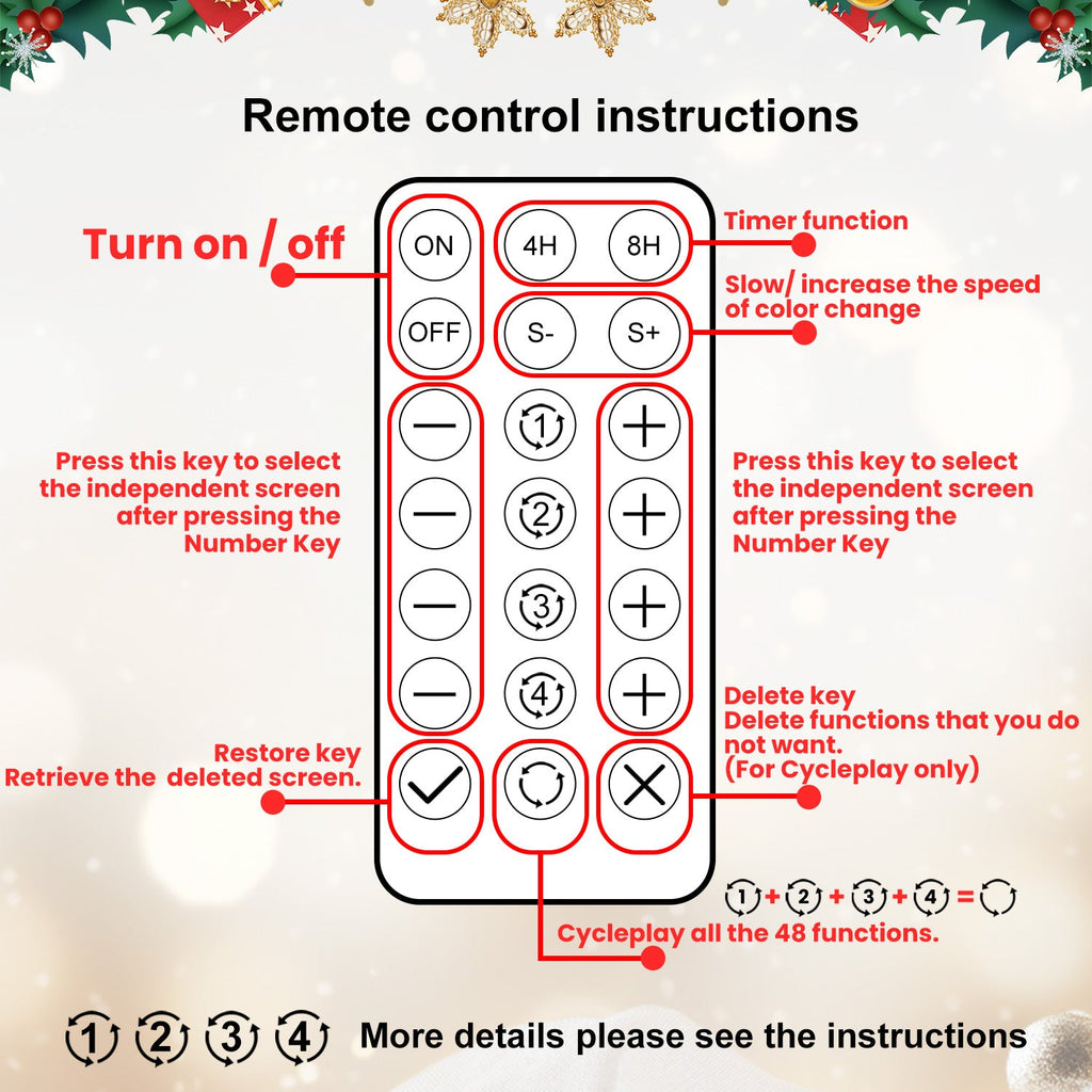 7FT Prelit Christmas Tree with 340 RGB LED Lights