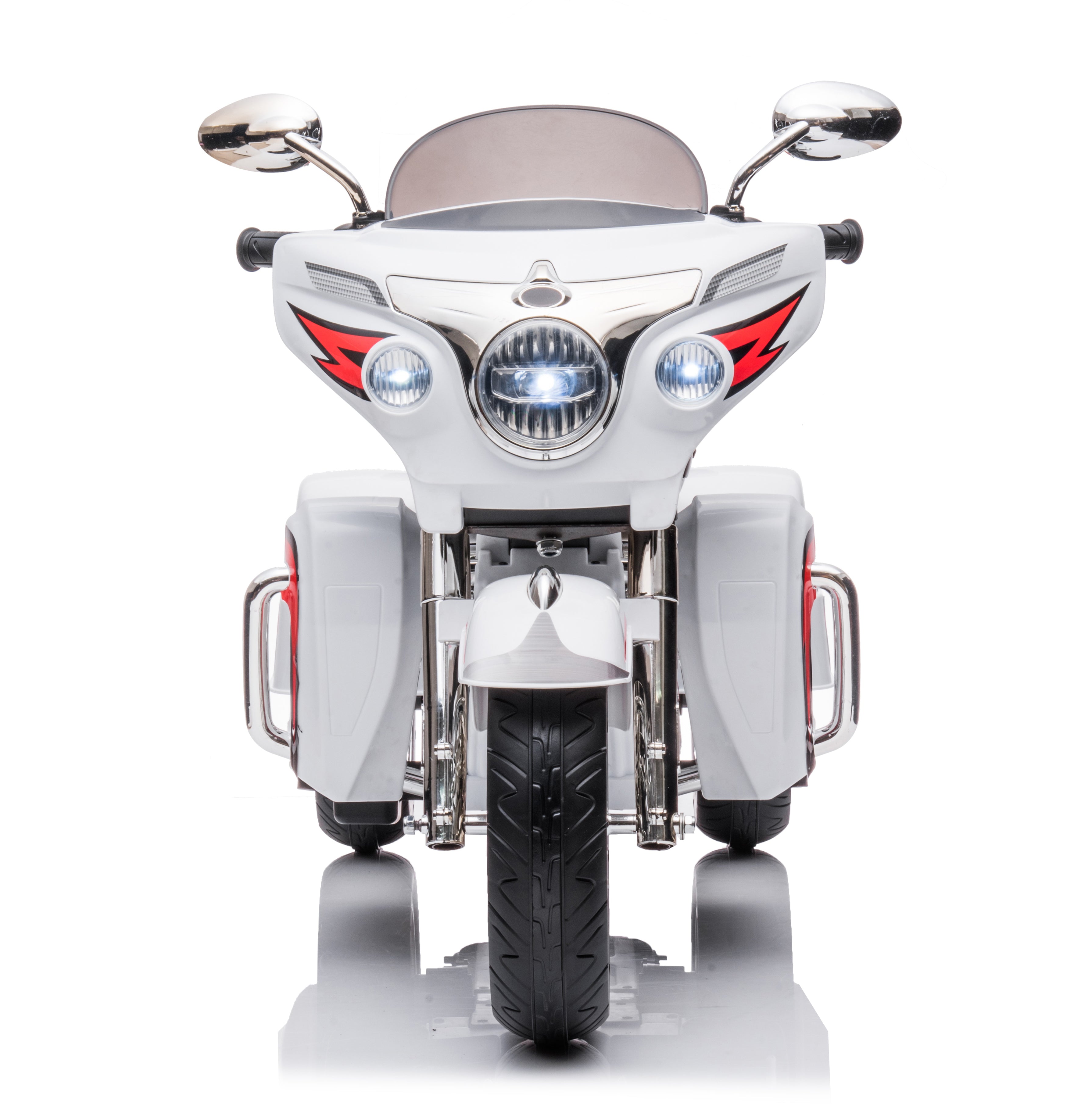 12V Kids Ride On Motorcycle, Electric Toddler Motorcycle Toy with LED Lights, Wireless Music, Large Storage Trunk, Soft PU Seat, Forward & Reverse, Rechargeable Electric Vehicle for 3-6 Years Old