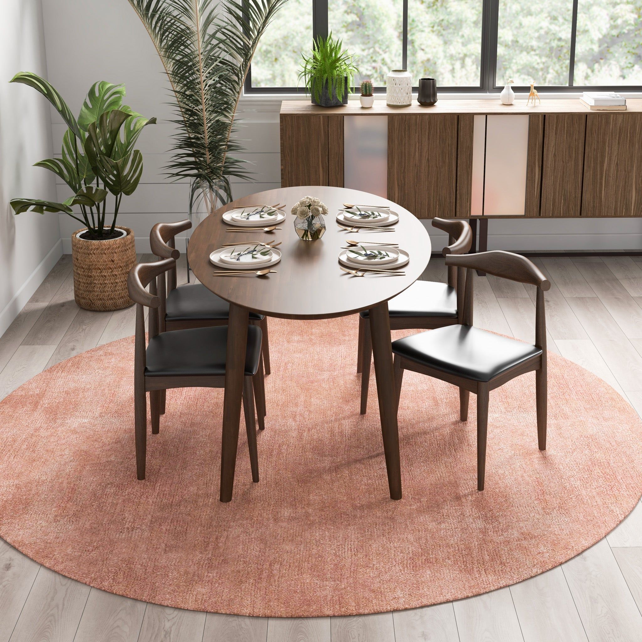 Destiny - Dining Chairs (Set of 2) - Black / Dark Brown