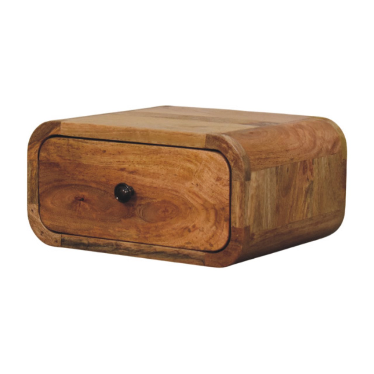 Avora Mini Wall-Mounted Oak-ish Nightstand, 1-Drawer