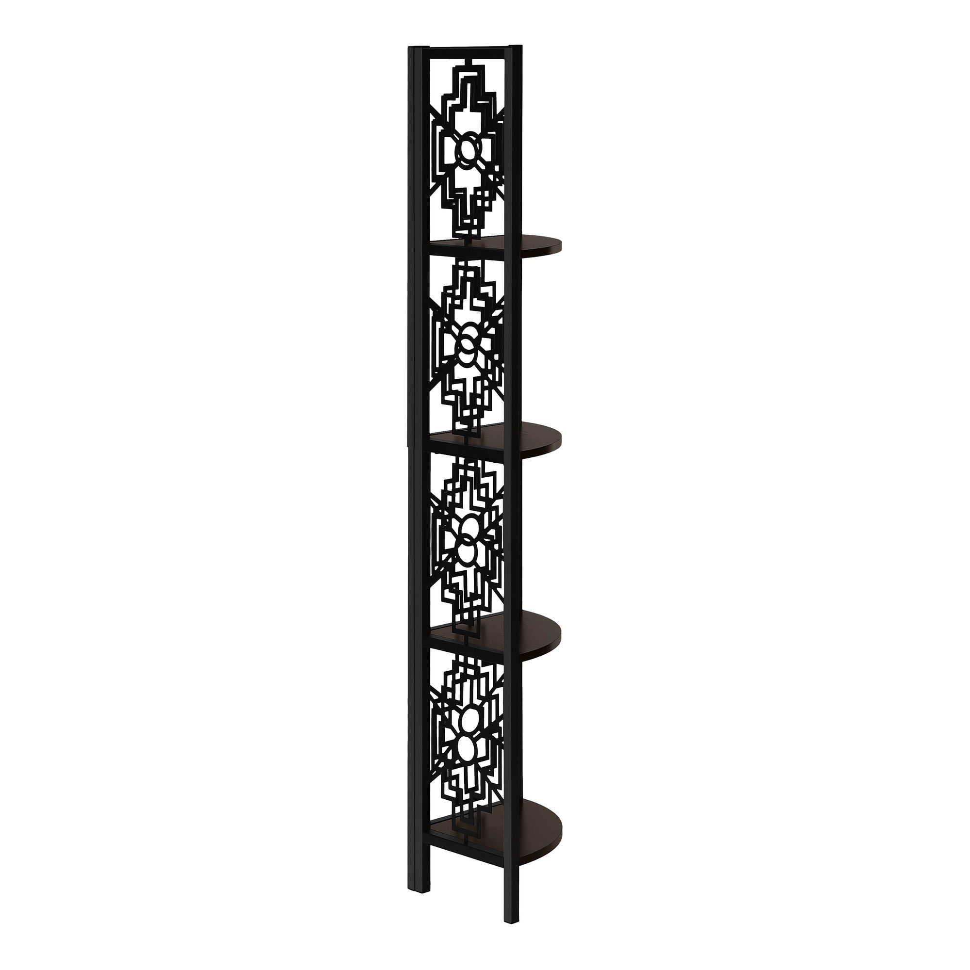 Bookshelf, Bookcase, Etagere, 4 Tier Corner, For Office, Transitional