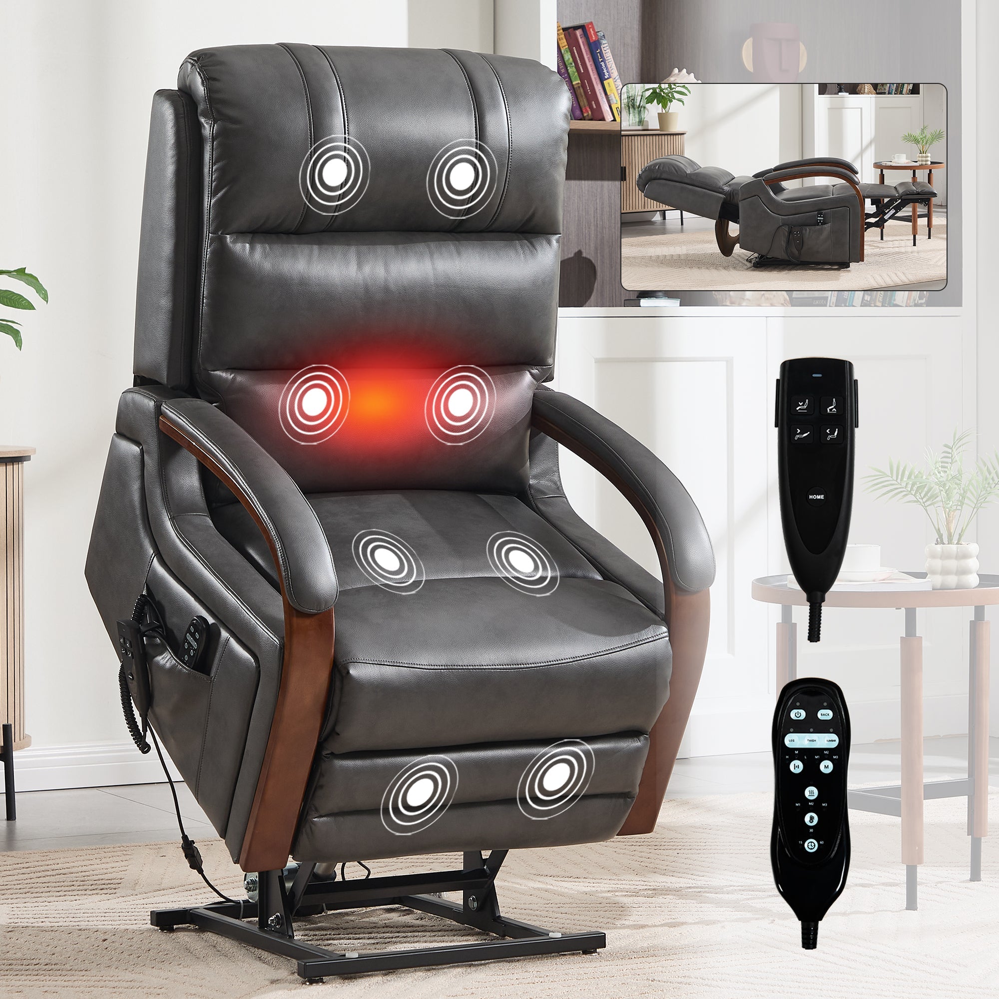 Power Dark Recliner Chair