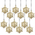 3.5" Snowflake Hanging Ornament Set of 12
