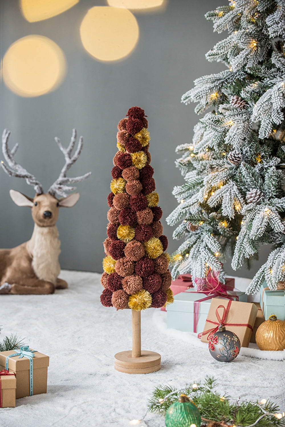 Tall Tree Christmas Table Decor, Coffee