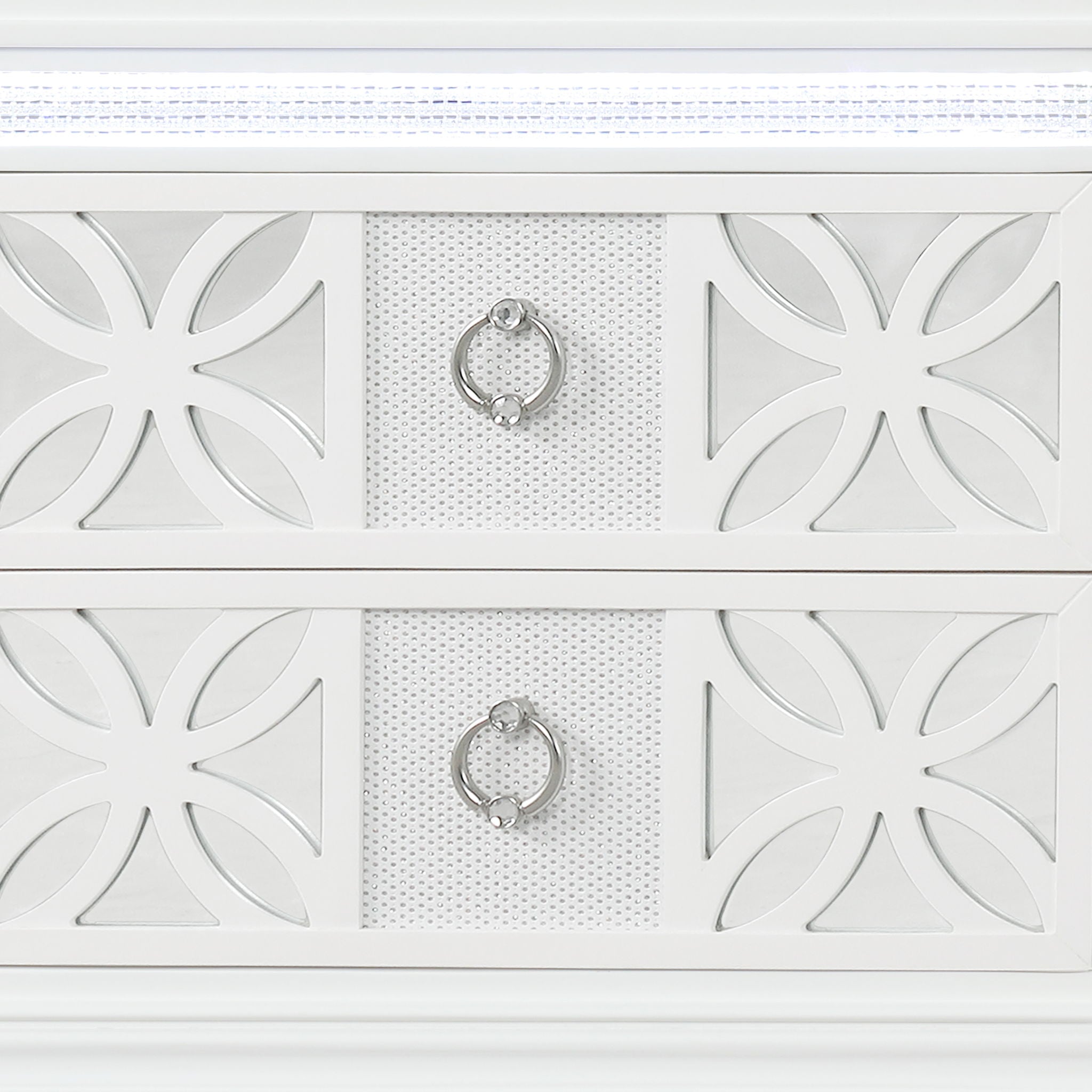 Abigale - 2 Drawer Nightstand With LED - White