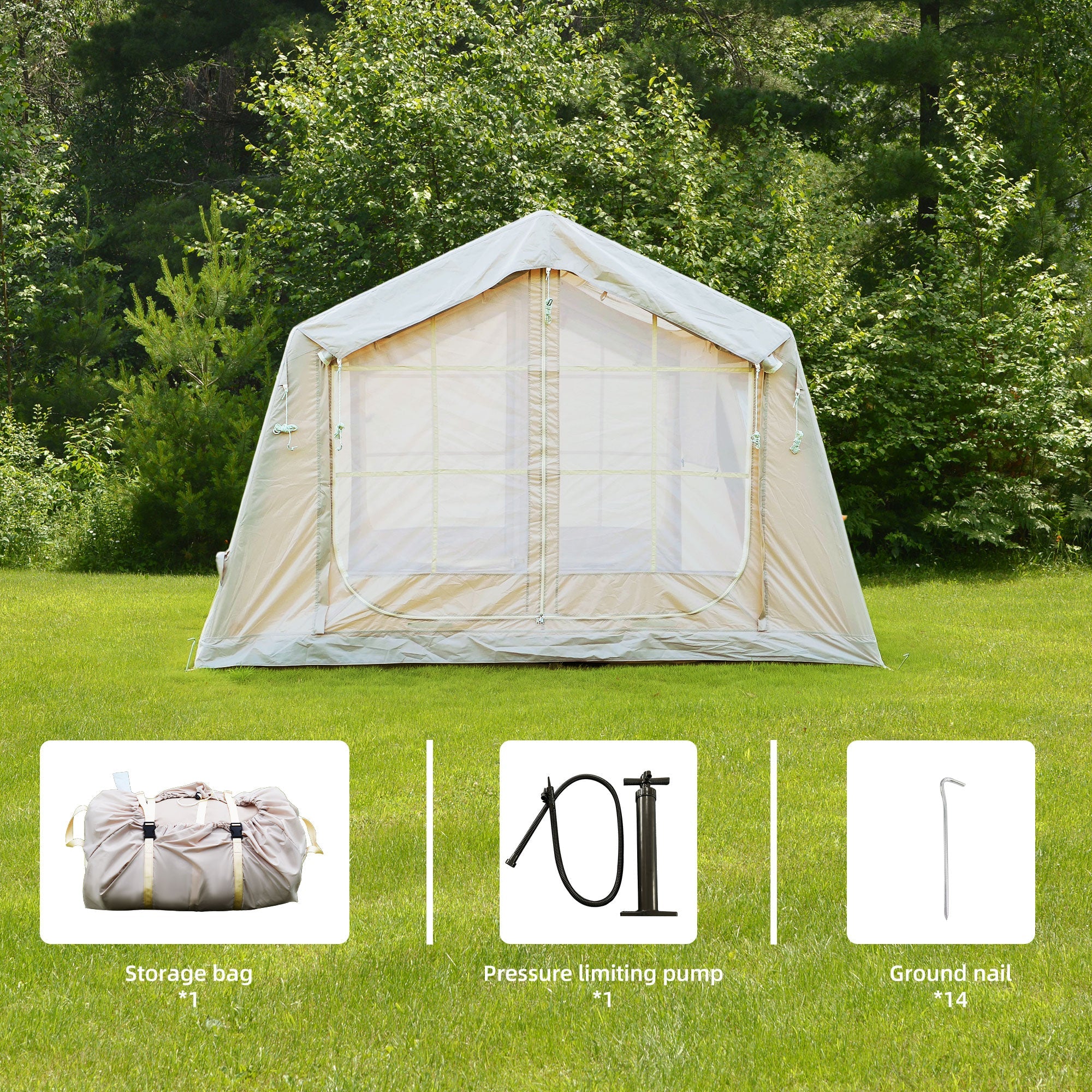 8 m² Inflatable Tents for Camping