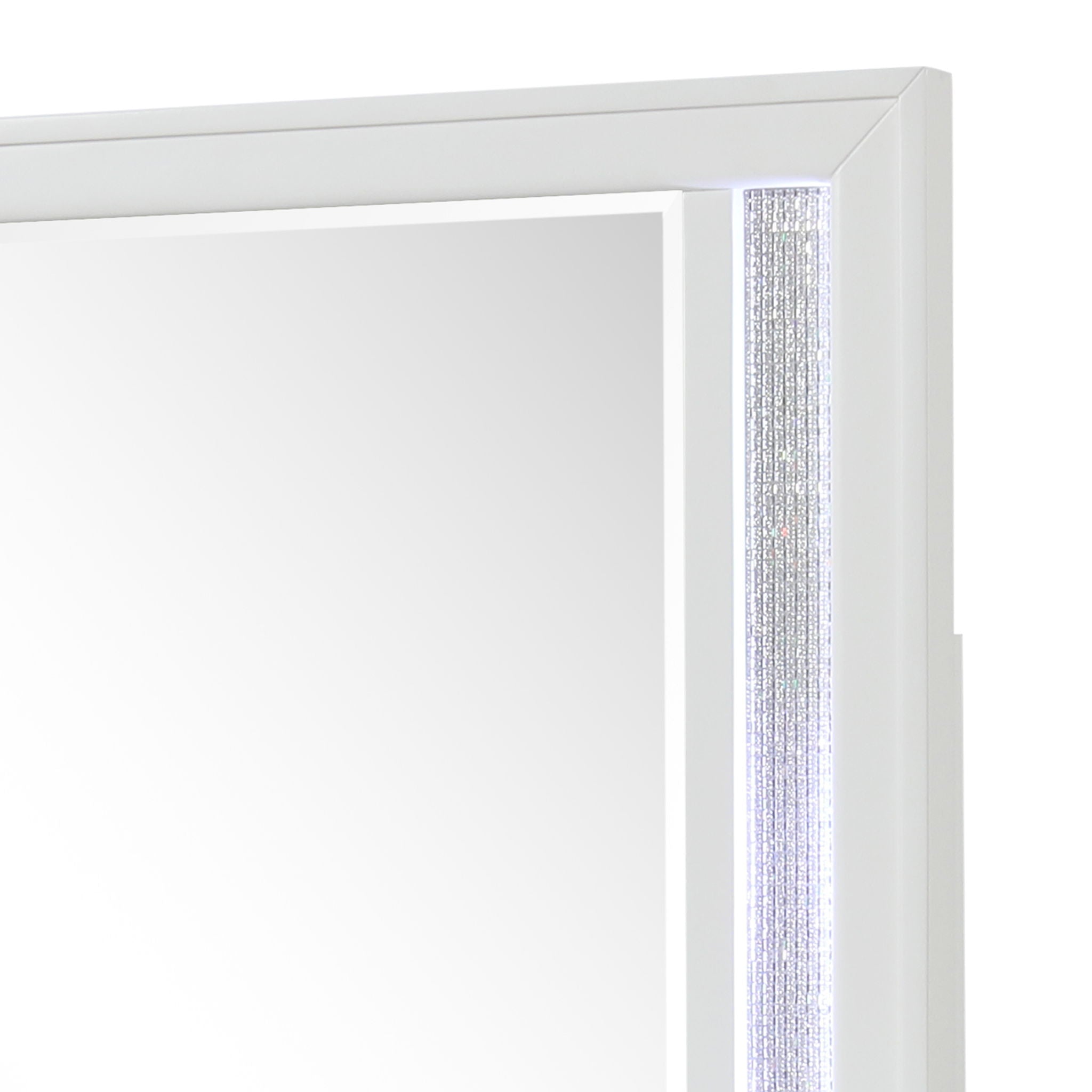 Abigale - Mirror For Dresser Top Made With LED (Includes Only Mirror) - White