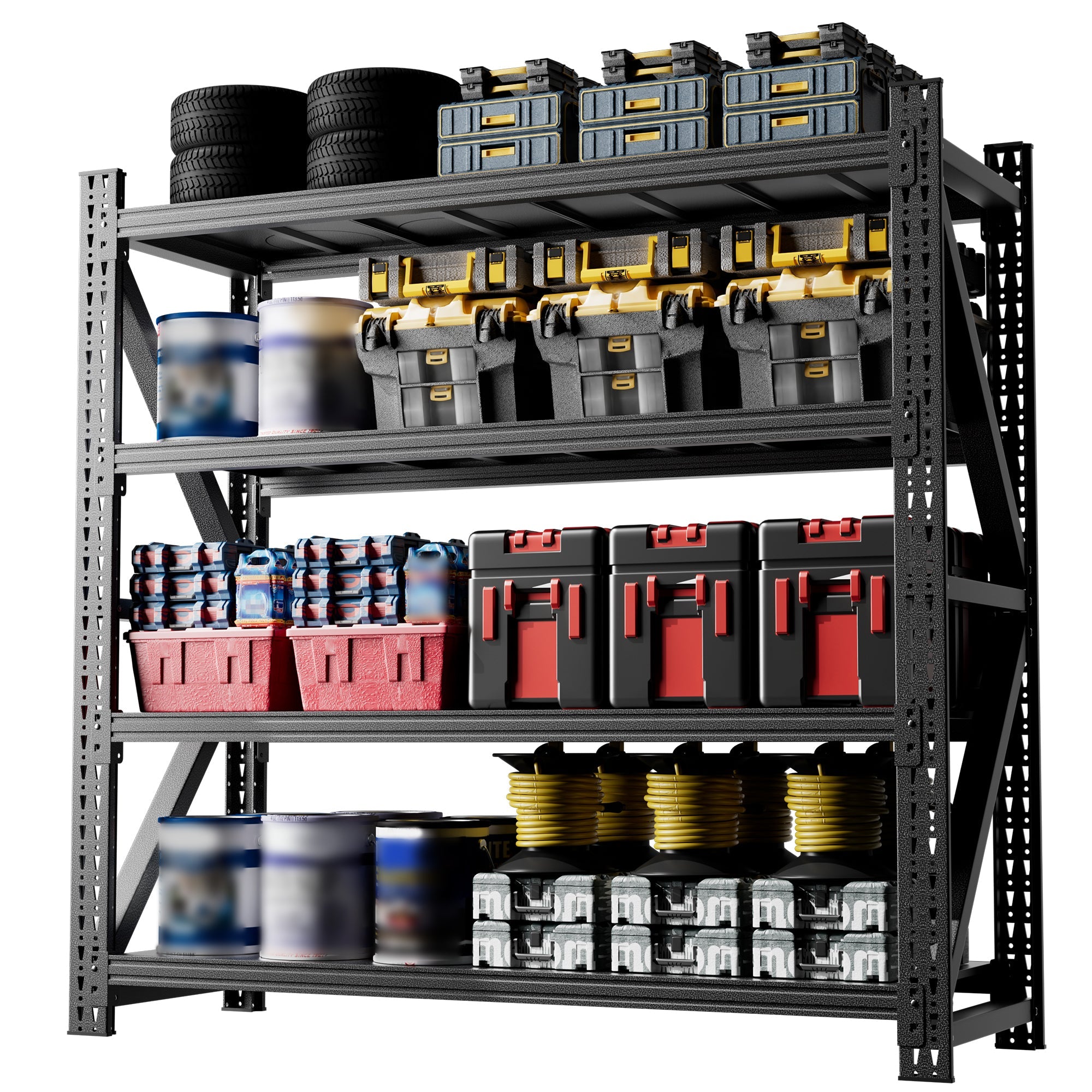 5000LBS Industrial Shelving for Warehouse, Heavy Duty Metal Adjustable Garage Shelves (69"H x 71"W x 23.7"D) 5000LBS Storage Unit