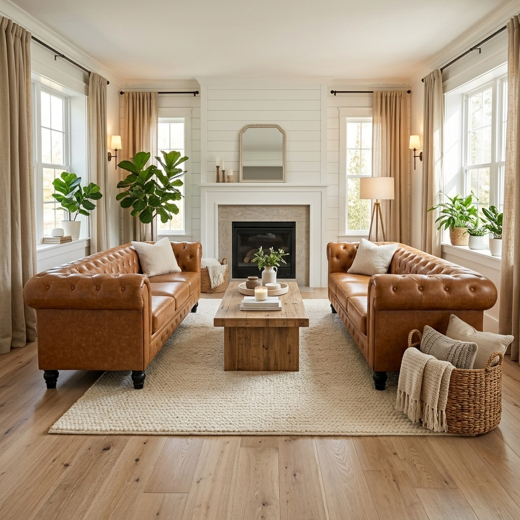 Elegant 2-Piece PU Sofa Set for Living Room