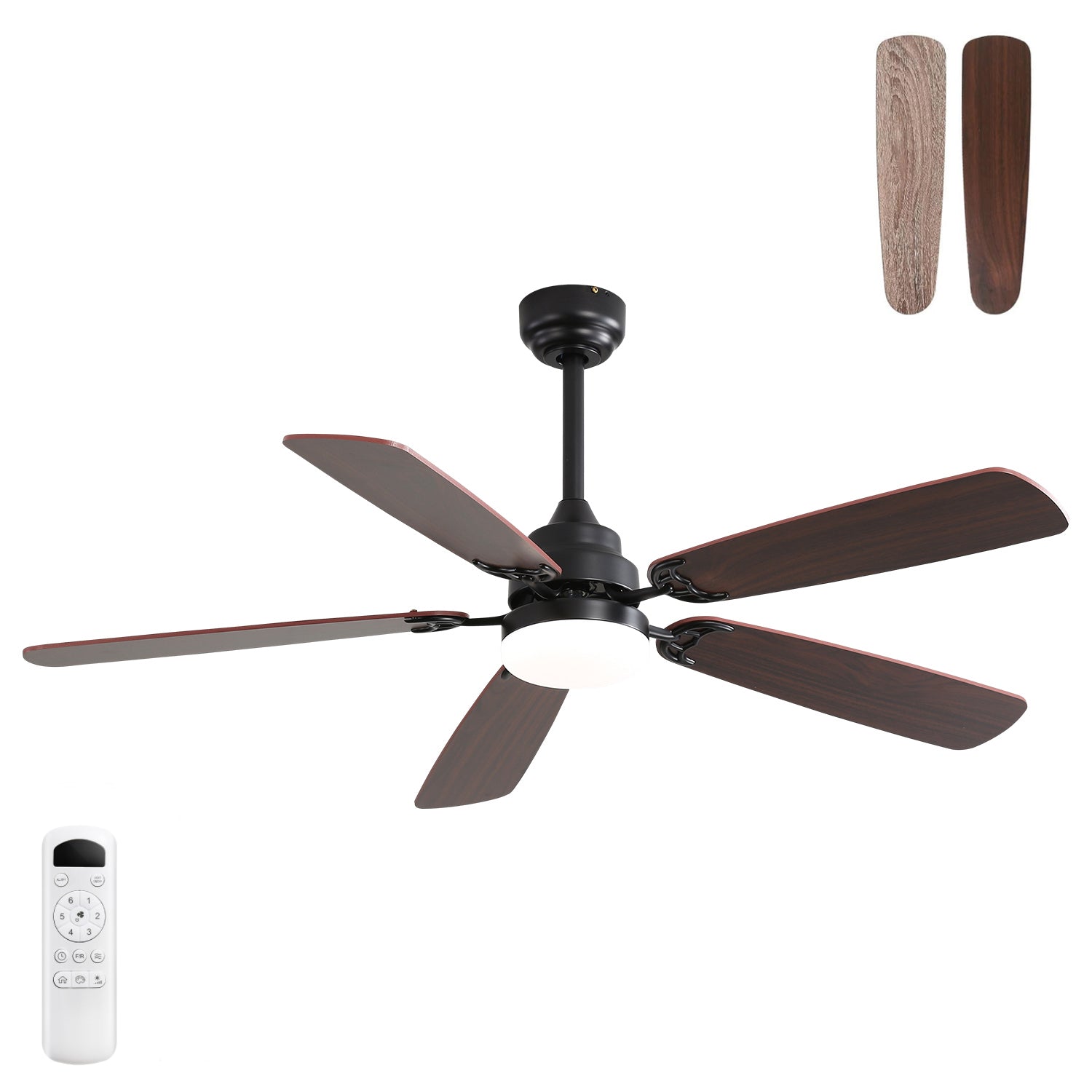 52 Inch Classics Ceiling Fan with LED Light & Remote Control