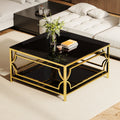Square Glass Coffee Table in 33.5"