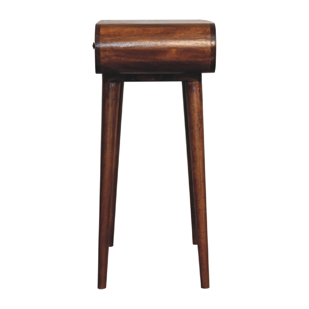 Solid Wood Mini Round Chestnut Fold Vanity