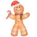 HOMCOM 8ft Christmas Inflatable Gingerbread Man Decoration