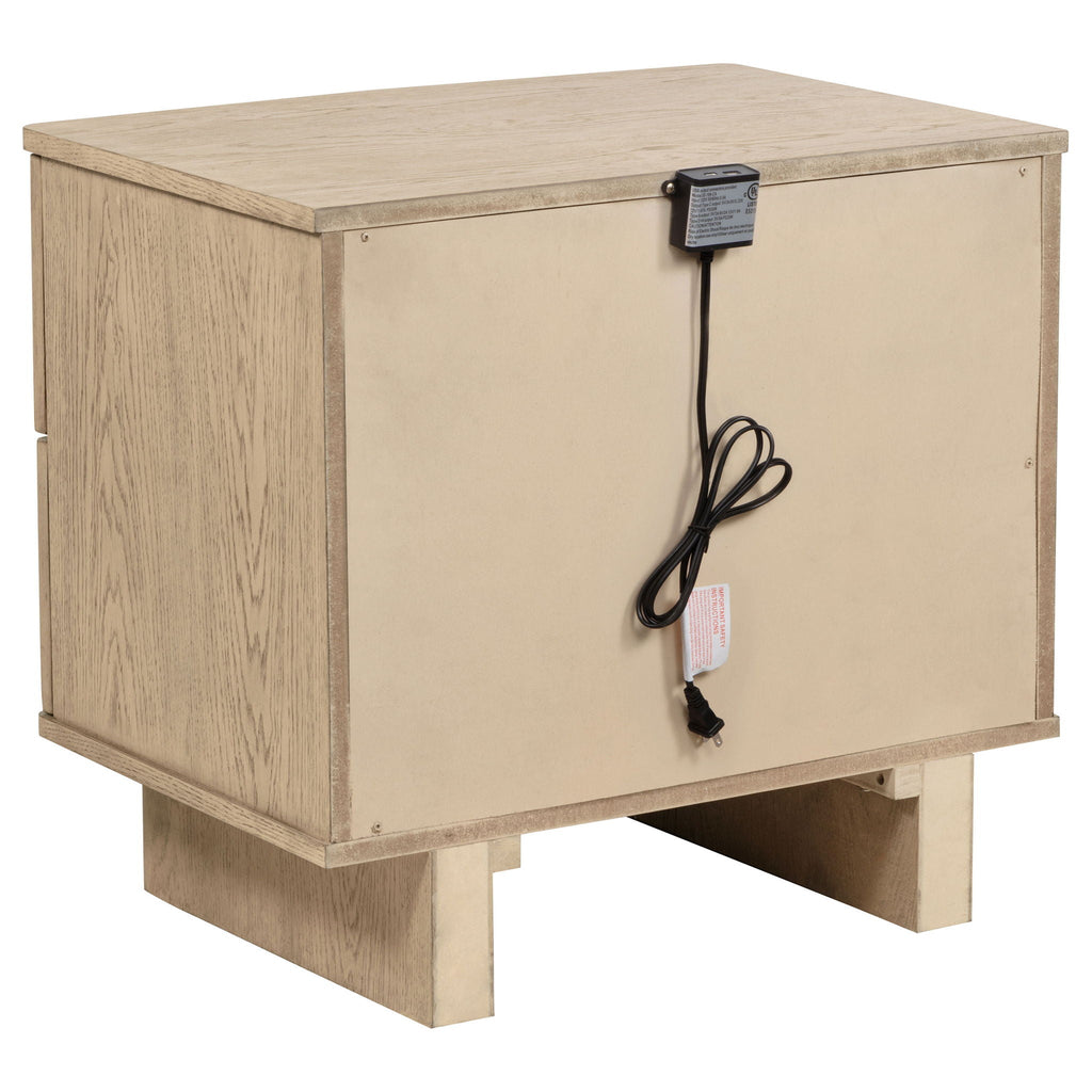 Kailani 4-piece California King Bedroom Set Beige Oak