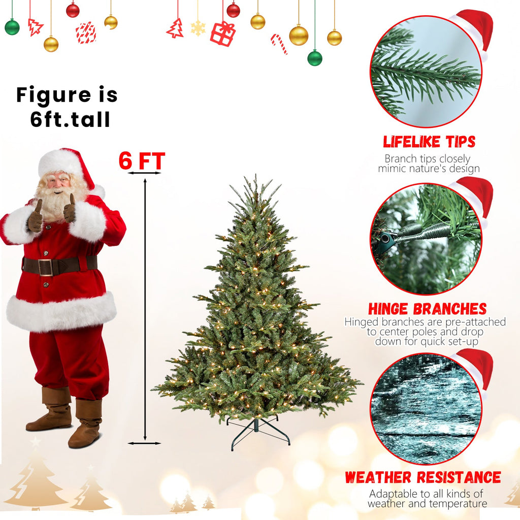 7.5FT Full-Shape Christmas Tree with 850 UL Lights