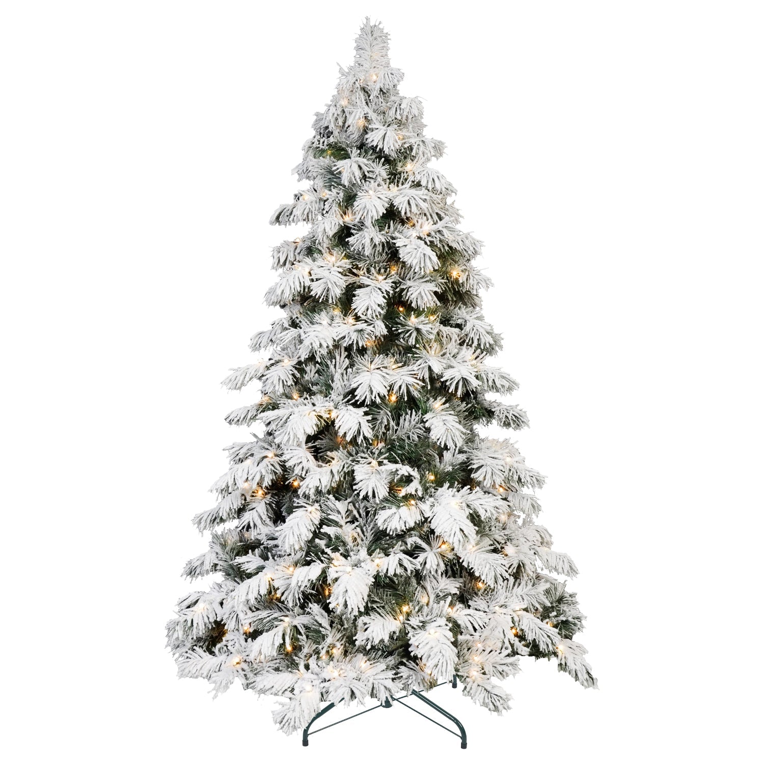 5ft Flocked Scarecrow-Shaped Christmas Tree with 200 Warm Lights