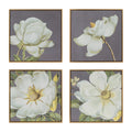Botanical Wall Art Prints, Home Decor For Living Room Dining Room Bedroom Hallway (Set of 4) - Gray