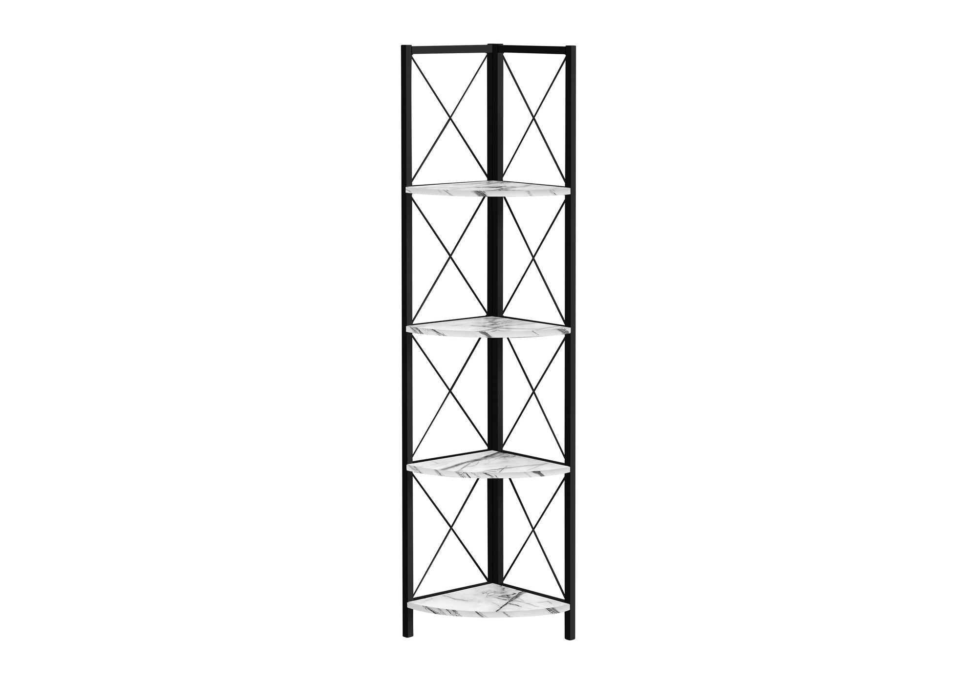 4-Tier Corner Bookshelf Etagere for Home Office