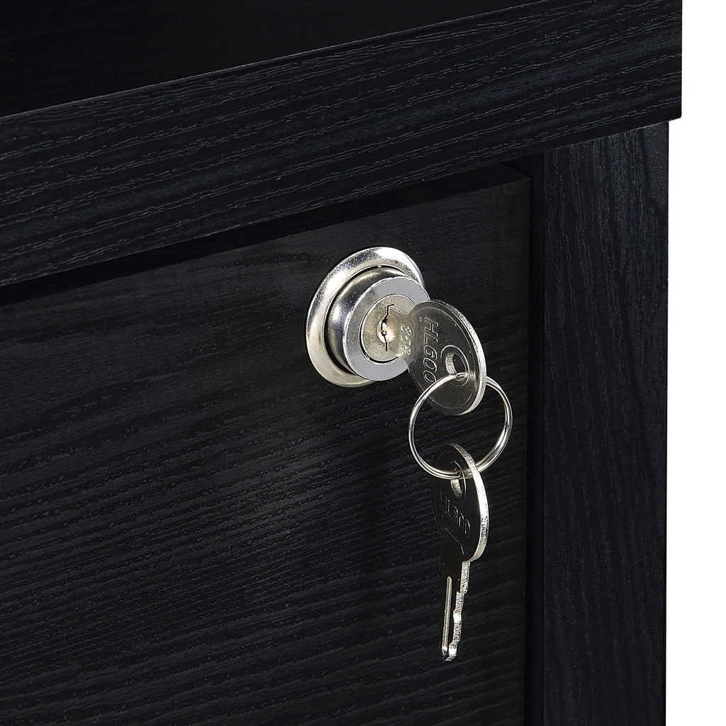 Geary - 3 Shelf Bookcase With USB Charging And Lockable Top Drawer