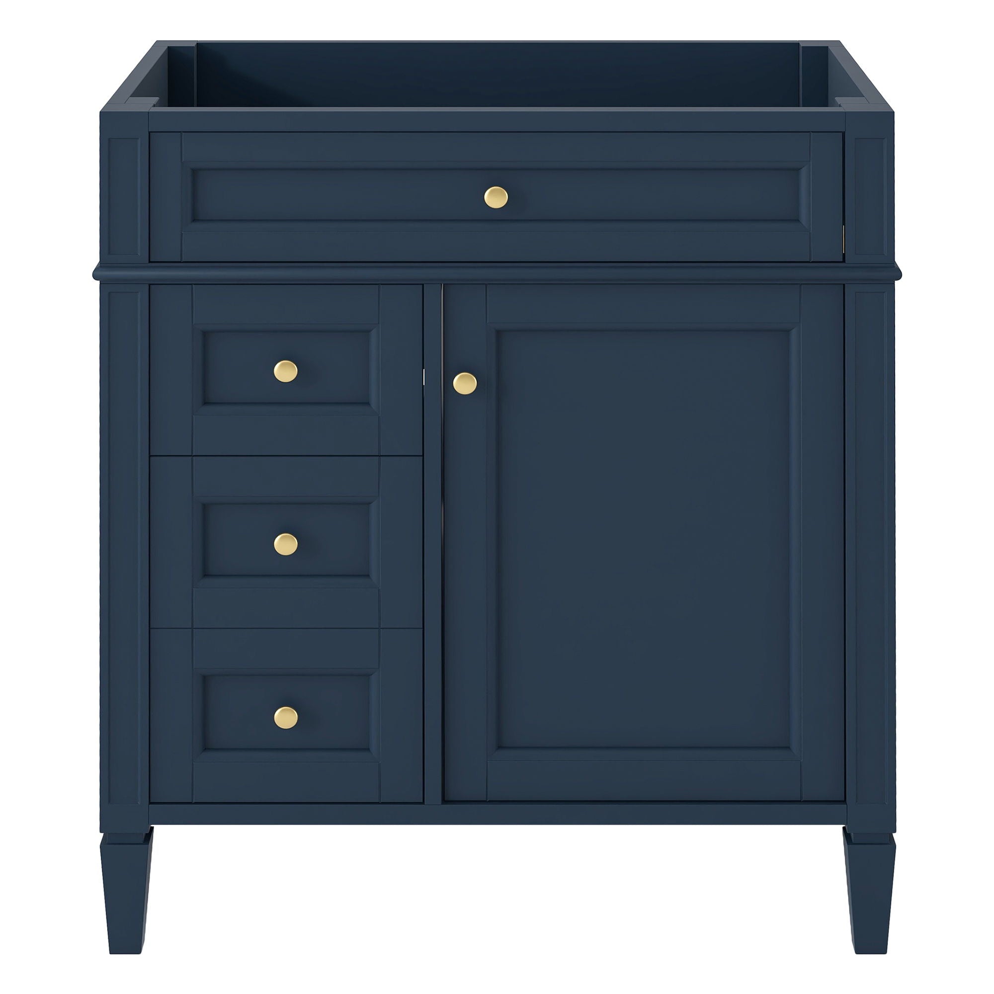 Bathroom Vanity With 2 Drawers and Tip-Out Storage Cabinet