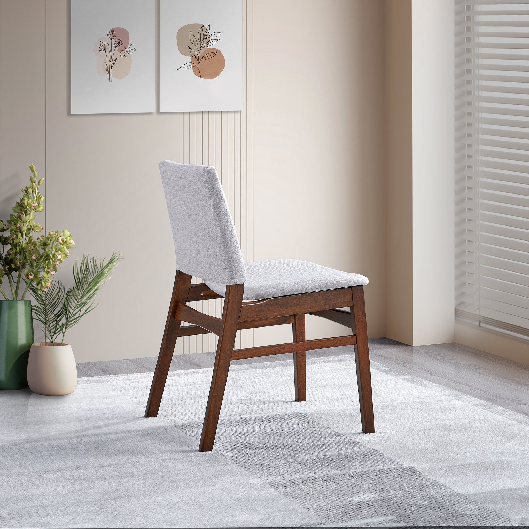 Gusto - Dining Chair (Set of 2) - Brown / Light Gray