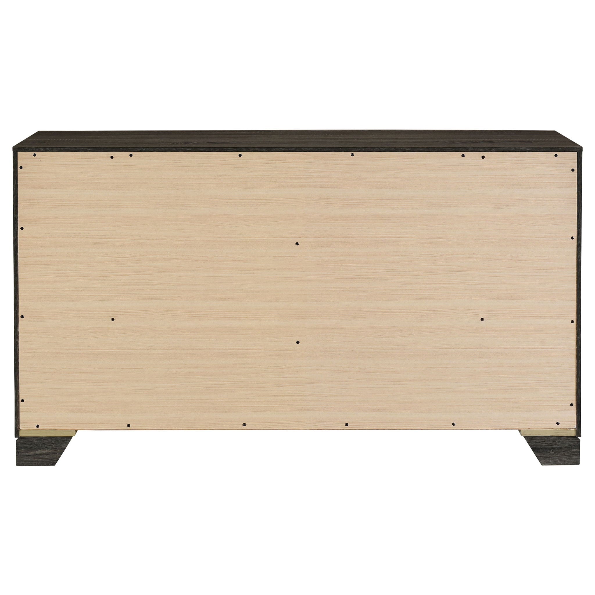 Funston - 6 Drawer Dresser Cabinet - Brown Oak
